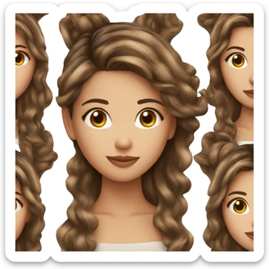 pretty balayage brunette girl  sticker