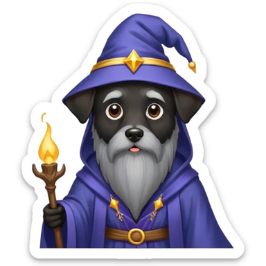 black dog Wizard sticker