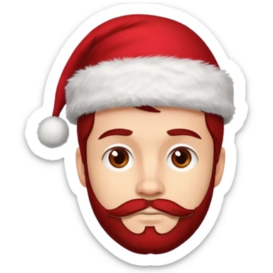 SCOTTISH MAN WITH STUBBLE WITH XMAS HAT sticker