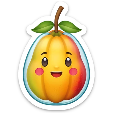 Make a fruit pouch emoji sticker