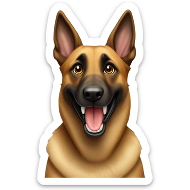 Belgian Malinois laughing  sticker