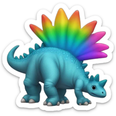 stegosaurus gay lgbt sticker