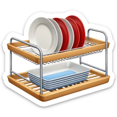 dishes drying rack sticker