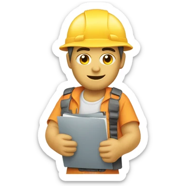 an operator working under summer heat  sticker