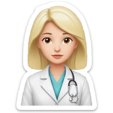 una mujer en una farmacia sticker