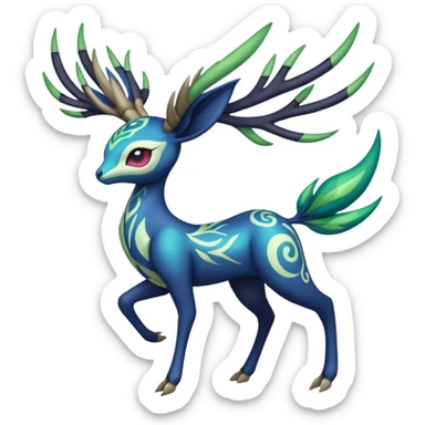 Colorful Exotic Meloetta-Xerneas-Cobalion-Virizion-Venom-Stitch-Fakémon-creature-hybrid sticker
