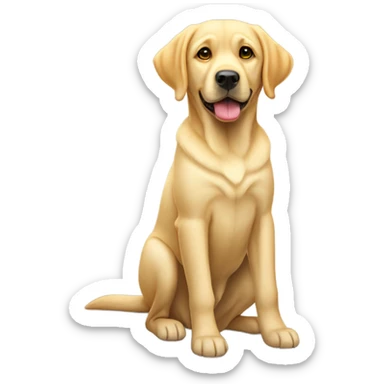 Yellow Labrador retriever sitting up sticker
