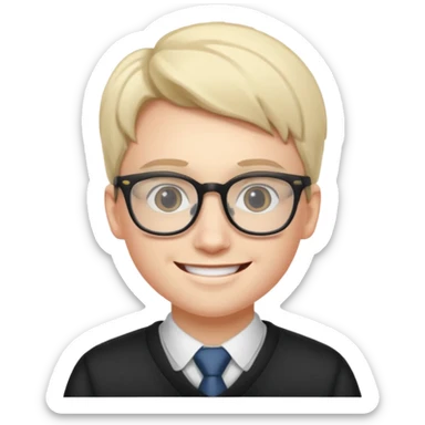 young economic student freak @emoji sticker