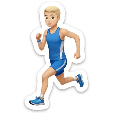 jogger running alone sticker