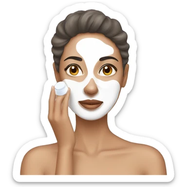 Woman doing skincare sticker
