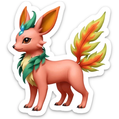 Salandit-Flareon-Leafeon-Sylveon-fusion-Pokémon-hybrid-creature  sticker