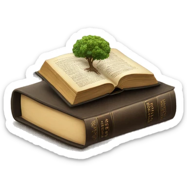 A tree rooted in an open Bible sticker