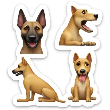 a malinois crocodile sticker