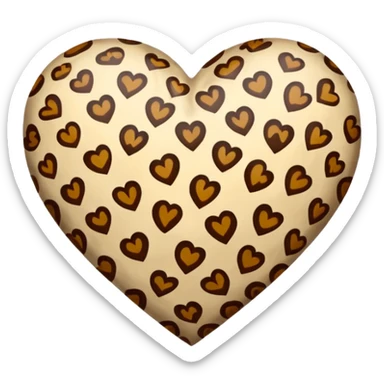 Light Leopard print heart sticker