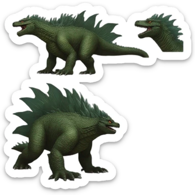 Godzilla (proportional)calm (realistic) (Godzilla King of the Monsters, 2019) sticker