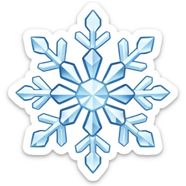 ice snowflake element sticker