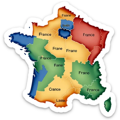 Carte de la France je veux cette couleur #202733 sticker