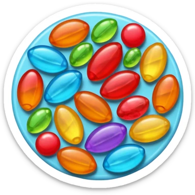 Healthier growth and better concentration with Omega 3 candy. sticker