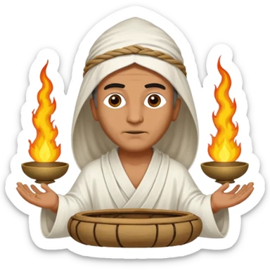 Calanus the Indian Sage in 327 BCE before a funeral pyre sticker