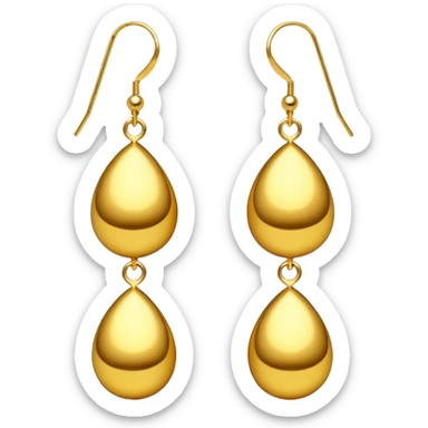 create a golden earrings emoji  the most attractive any one or all of them ill choose it should be fully golden sticker