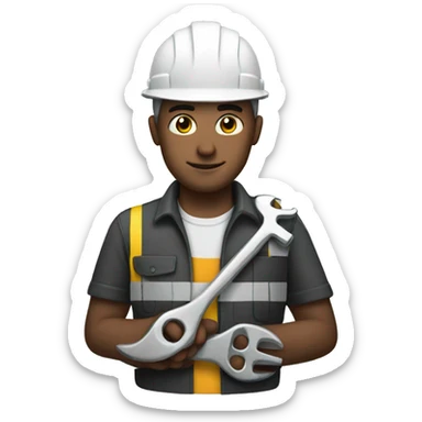 Engineer with wrench sticker