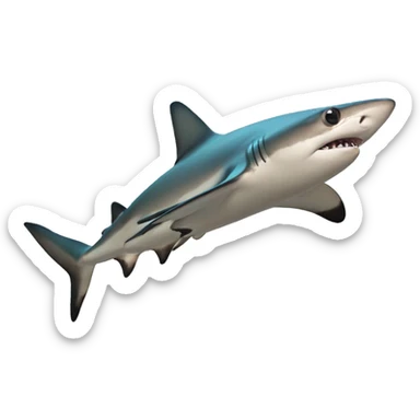 Black tip reef shark sticker
