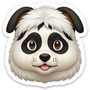 dog white with black face and shor hair sticker