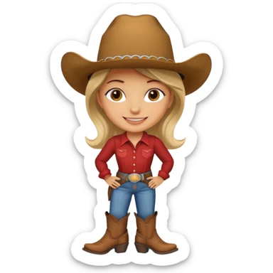 girl cowboy sticker