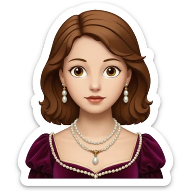 Renaissance lady sticker