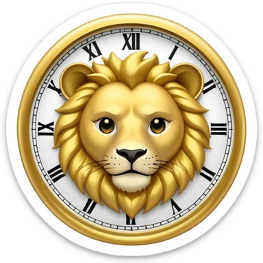 necesito un leon mirando la ora desde su rejol con un smoking puesto sticker