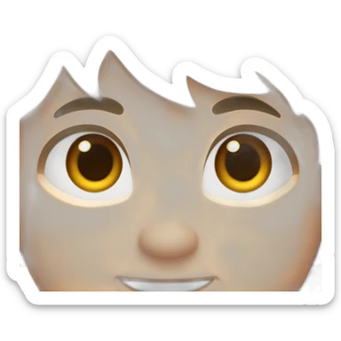 a tall and muscular white boy with short fluffy brown hair and gorgeous dark brown eyes sticker