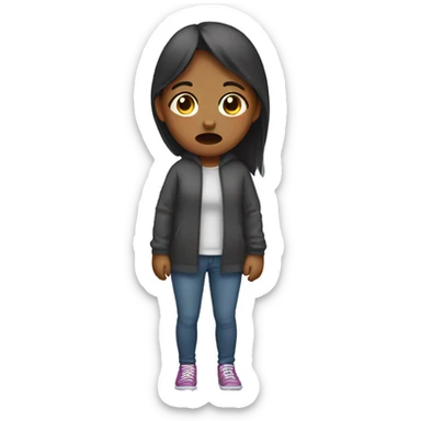 Girl feeing cramps sticker