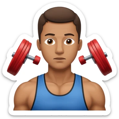 guy breathing with nose in gym sticker
