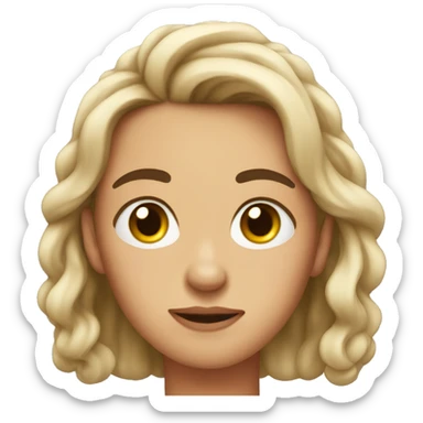 Scrunched eyebrows sticker