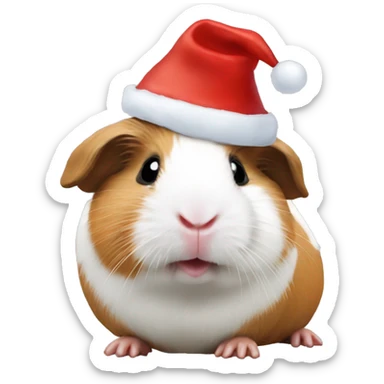 guineapig with xmas hat sticker