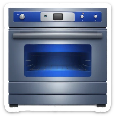 Realistic cobalt blue oven isolated.  sticker