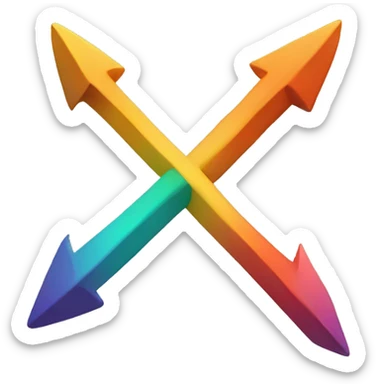 An arrow shaped like a circle, colorful. sticker