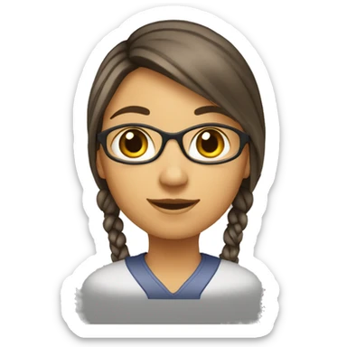 une jeune fille etudiante sticker