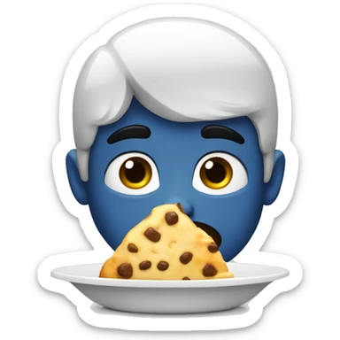 emoji triste che mangia sticker