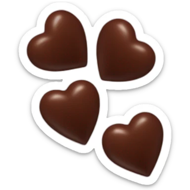 Chocolate heart sticker