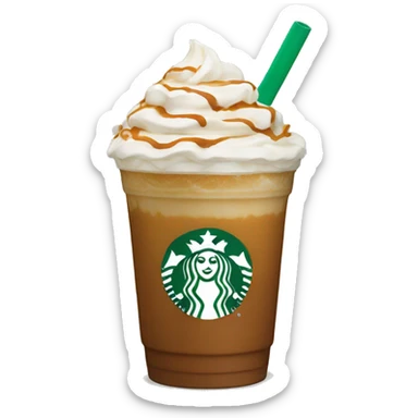 Caramel frappe Starbucks sticker