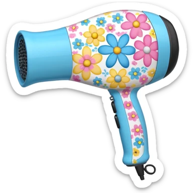 Cute Hair dryer, different flower designs and pattern sticker