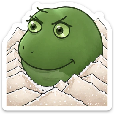 Face with pile of salt  sticker