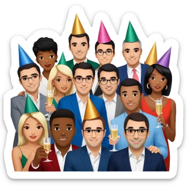 Tefi, Lewis Howes, Gary Vee, Tristan Tate, Tai Lopez, Josh King Madrid, Alex Hormozi, Iman Gadzhi, Branden Condy, Patrick Bet-David, Luke Belmar, Cardone, Shelby Sapp, Leila Hormozi, Tefi Valenzuela, business, Russell Brunson, partners, marketing, event , emoji, sales, money, mentor, party, emoji sticker