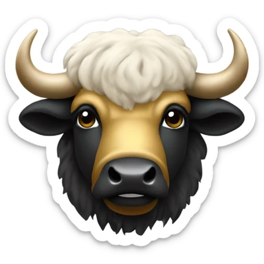 A black and gold Colorado buffalo sticker