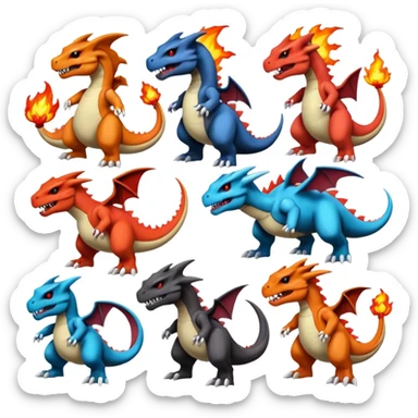 Futuristic Marowak-Charizard-Charmeleon-Duskull-Darkdramon-fusion sticker