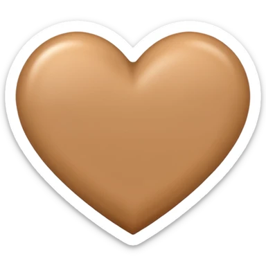 light brown heart emoji with no face just plain light brown heart emoji sticker