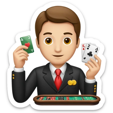 casino cashier man sticker