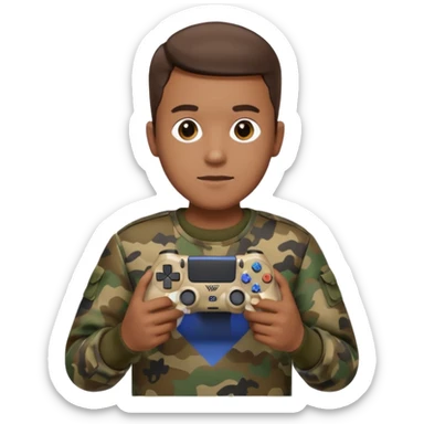  homme-avec-manette-ps4-camouflage not human sticker