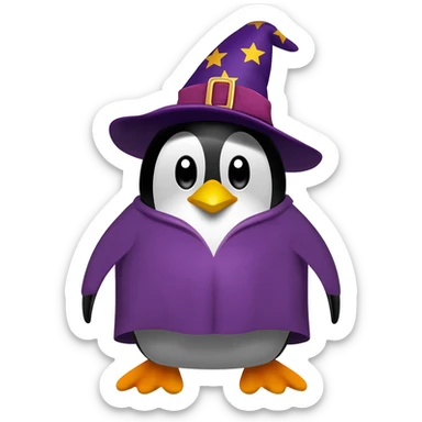 Penguin Wizard sticker